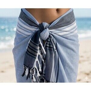 African Kikoy Beach Wrap | Cotton Sarong | Boho Beach Cover Up | Resort Wear